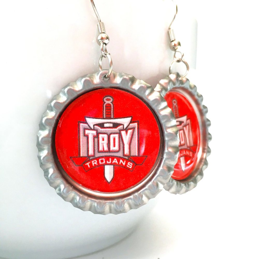 Troy University TROJANS Handmade Earrings